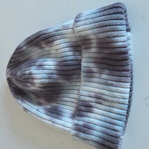 FREE PEOPLE | Partly Cloudy tie-dye ribbed knit beanie  hat Purple